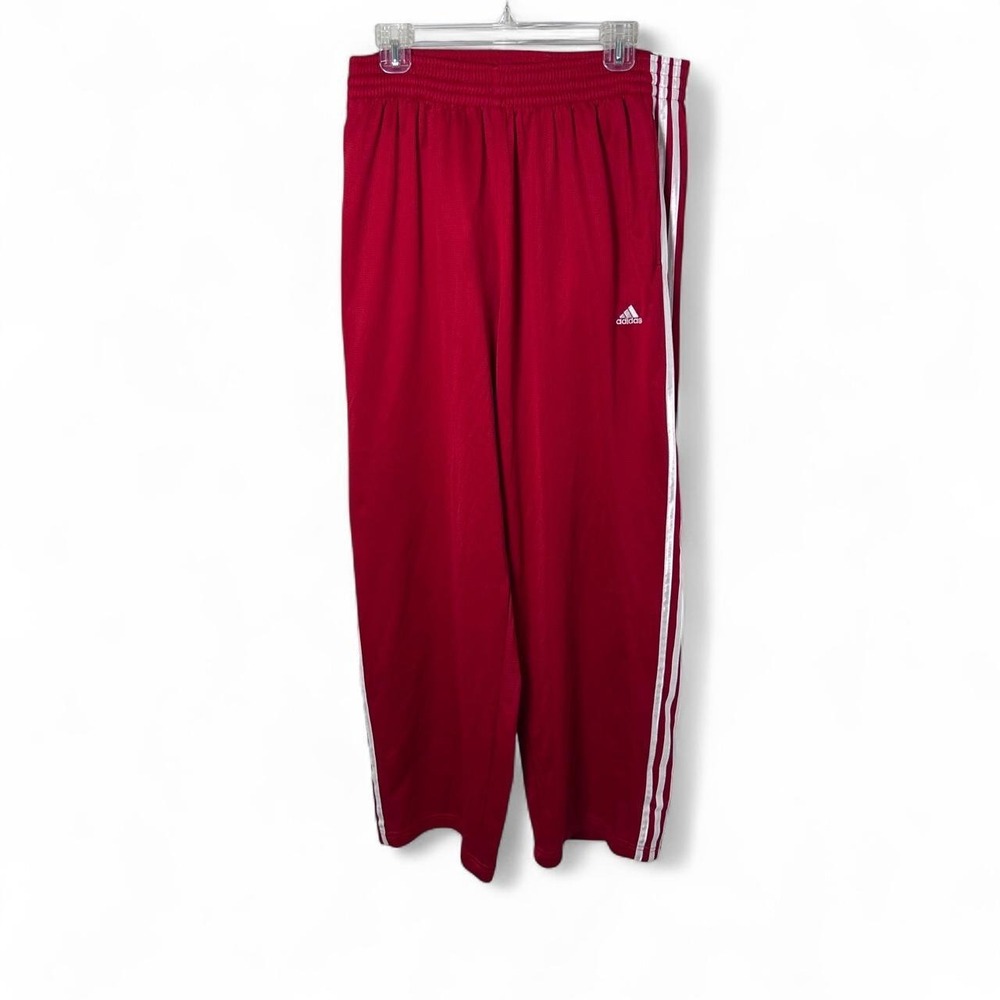 Adidas red track pants Size L #athleticwear #tracksuit